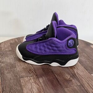 Jordan 13 Retro Kids Size 7C Purple Black White FD4647-501 Sneakers